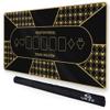 Poker Table Top - Foldable 70" x 35" Texas Hold'em Poker Mat with Non-Slip Backing and Zipper Carrying Bag - Waterproof and Portable Casino Table Topper Card Mat for Home Game Nights Up to 10 Players view 1