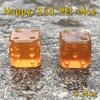 2Pcs PEI Emoticon Dice, Happy/Sad Face Game Dice, EDC Lightweight Translucent Amber Solid 0.59Inch D6 Dice view 2