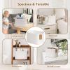 Goodpick Rope Basket, Storage Baskets for Organizing, Rectangle Baby Nursery basket with Handles, Small Woven Basket for Shelves, Living Room, 13 x 10 x 9 Inches, White view 4