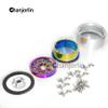 Chanjorlin 1.9 RC Crawler Beadlock Wheels Rims Aluminum Alloy 12mm Hex 1/10 Mud Slingers Hubs for 1:10 Rock Car Axial SCX10 Tamiya CC01 D90 RR10 RC4WD Gen8 Traxxas TRX4 1.9" Tires 4PCS (Rainbow) view 3