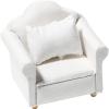 1:12 Scale Miniature Sofa Mini Dolls House Furniture Couch with Pillow Dollhouse Wooden Sofa Arm Chair Dollhouse Accessories view 1