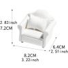 1:12 Scale Miniature Sofa Mini Dolls House Furniture Couch with Pillow Dollhouse Wooden Sofa Arm Chair Dollhouse Accessories view 2