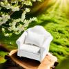 1:12 Scale Miniature Sofa Mini Dolls House Furniture Couch with Pillow Dollhouse Wooden Sofa Arm Chair Dollhouse Accessories view 3