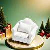 1:12 Scale Miniature Sofa Mini Dolls House Furniture Couch with Pillow Dollhouse Wooden Sofa Arm Chair Dollhouse Accessories view 4