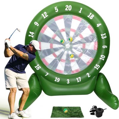 Betollo Inflatable Patio Golf Game with Air Pump, 6ft Giant Dartboard for Golf Darts Kick Darts | Giant Outdoor Games for Adults, Family, Party, Camping