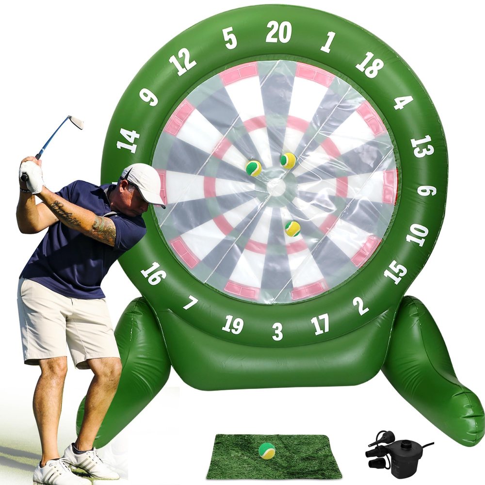 Betollo Inflatable Patio Golf Game with Air Pump, 6ft Giant Dartboard for Golf Darts Kick Darts | Giant Outdoor Games for Adults, Family, Party, Camping