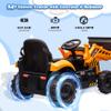 24V JCB Ride On Excavator, Construction Electric Vehicle for Kids 3-8 with Tractor, Bulldozer, Digging Arm, Remote Control, Adjustable Speeds, Yellow view 2