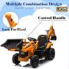 24V JCB Ride On Excavator, Construction Electric Vehicle for Kids 3-8 with Tractor, Bulldozer, Digging Arm, Remote Control, Adjustable Speeds, Yellow view 4