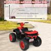 GLACER Kids ATV, Toddler 4 Wheeler w/2 Speeds, LED Headlights, Slow Start, Horn, Music, Treaded Tires, 12V Battery Powered Electric Ride On Toy, Toddler ATV for Kids 3-7 Years (Red) view 4