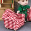 1:12 Scale DIY Dollhouse Sofa Miniature Living Room Couch with Pillow Doll Bedroom Accessories Decor Mini Doll House Furniture view 4