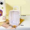 XUYUH Trolley Case Plastic Ature Suitcase Dolls Accessories Trunk Toy Small Purse Handbag Luggage Storage Box Dollhouse Decoration, 5x3.8x7.5cm, Rosy view 3