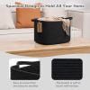 Goodpick Black Storage Basket for Shelves, Woven Baskets for Storage, Toy Baskets Storage Kids, Towel Basket with Handles for Living Room, Bathroom, 13 x 10 x 9 Inches view 3