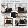 Goodpick Black Storage Basket for Shelves, Woven Baskets for Storage, Toy Baskets Storage Kids, Towel Basket with Handles for Living Room, Bathroom, 13 x 10 x 9 Inches view 4