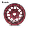 Chanjorlin 1.9 RC Crawler Beadlock Wheels Rims Aluminum Alloy 12mm Hex 1/10 Mud Slingers Hubs for 1:10 Rock Car Axial SCX10 Tamiya CC01 D90 RR10 RC4WD Gen8 Traxxas TRX4 1.9" Tires 4PCS (Red) view 3