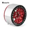 Chanjorlin 1.9 RC Crawler Beadlock Wheels Rims Aluminum Alloy 12mm Hex 1/10 Mud Slingers Hubs for 1:10 Rock Car Axial SCX10 Tamiya CC01 D90 RR10 RC4WD Gen8 Traxxas TRX4 1.9" Tires 4PCS (Red) view 4