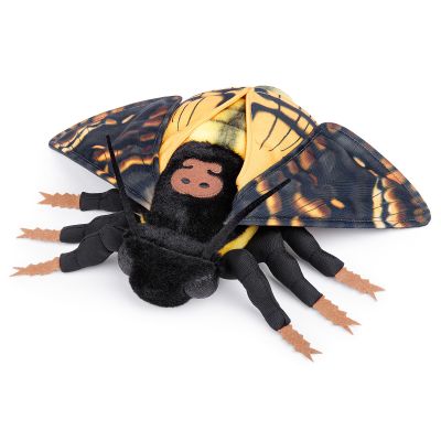 Frankiezhou Home Death's-Head Hawkmoth Plush Toy, Large Death Hawk Moth Stuffed Animals 16in, Realistic Soft Death Moth Plushie Model Toy, Unique Plush Gift Collection for Kids