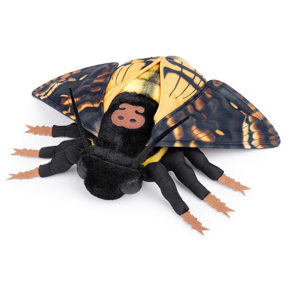 Frankiezhou Home Death's-Head Hawkmoth Plush Toy, Large Death Hawk Moth Stuffed Animals 16in, Realistic Soft Death Moth Plushie Model Toy, Unique Plush Gift Collection for Kids