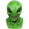 Xinxiaomeng Alien Mask Scary Halloween Realistic Alien Face Masks Novelty Monster Mask Halloween Costume Cosplay Props (Green) view 1