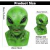 Xinxiaomeng Alien Mask Scary Halloween Realistic Alien Face Masks Novelty Monster Mask Halloween Costume Cosplay Props (Green) view 2