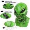 Xinxiaomeng Alien Mask Scary Halloween Realistic Alien Face Masks Novelty Monster Mask Halloween Costume Cosplay Props (Green) view 3