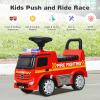 GLACER Ride on Fire Truck, Licensed Mercedes Benz Sliding Walking Car for Toddlers w/Horn, Music, Lights, Under Seat Storage, Foot-to-Floor Ride on Toy for Toddlers Boys & Girls view 3
