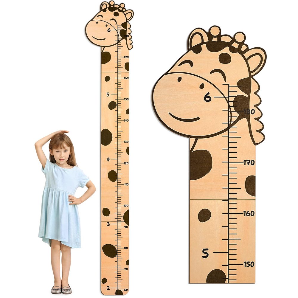 Beinou Growth Chart for Wall Wood Height Chart for Kids Height Measurement for Wall Boy Girls Height Wall Chart Growth Measuring Ruler Room Wall Decor