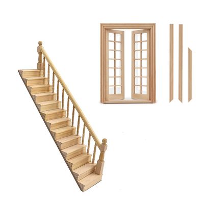 Cutemini 1:12 Scale Dollhouse Accessories Miniature Windows Furniture Wooden Classic Window Frame Model 28 Panes DIY Mini House Ornaments