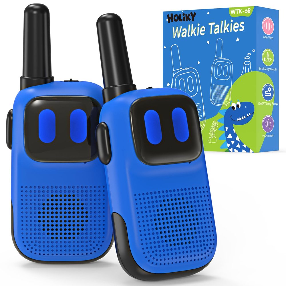 Holiky Toys for Ages 5-7 Boys Girls, Walkie Talkies for Kids 1000FT Range 2 Channels 2 Way Radio Toy Christmas Birthday Gifts for Girls Boys Ages 3 4 5 6 7 8 9 Camping Hiking Outdoor Games