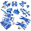 Dantenron Full Set Kit Upgrade Parts for 1/5 RC Truck Car Traxxas X-Maxx 6S 8S Steering Group,Rear Axle Mount,Swing Arm Gearbox Shell,Caster Block,Steering Cup,Servo Base (Blue) view 1