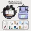 Foerrkelg Custom Baby Diaper Bags Backpack for Mom Mother,Personalized Name Cute Elephant Maternity Nappy Bag with Stroller Strap,Waterproof for Travel,11*7*15.7,Purple view 3