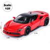 Toy Cars Model for Kids 1:32 Diecast Metal Toy Cars, Pull Back Car with Light and Music SF90 Toy Car Collectible Model Cars for Boys Age 3 + Year Old view 2