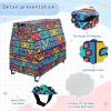 Wajiw Ethnic Pattern Water Table Cover for Step2 Rain Showers Splash Pond Water Table Waterproof Anti-UV Dust Proof Outdoor Toys Cover-Cover only view 4