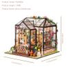 DIY Book Nook Kit, DIY Dollhouse Miniature House Booknook Bookshelf Insert Decor Alley, Bookends Model Build-Creativity Kit with LED Light and Dust Cover(Jenny Greenhouse) (Jenny Greenhouse) view 2