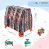 Wajiw Floral Stripes Water Table Cover for Step2 Rain Showers Splash Pond Water Table Waterproof Anti-UV Dust Proof Outdoor Toys Cover-Cover only view 3