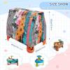 Wajiw Floral Stripes Water Table Cover for Step2 Rain Showers Splash Pond Water Table Waterproof Anti-UV Dust Proof Outdoor Toys Cover-Cover only view 2