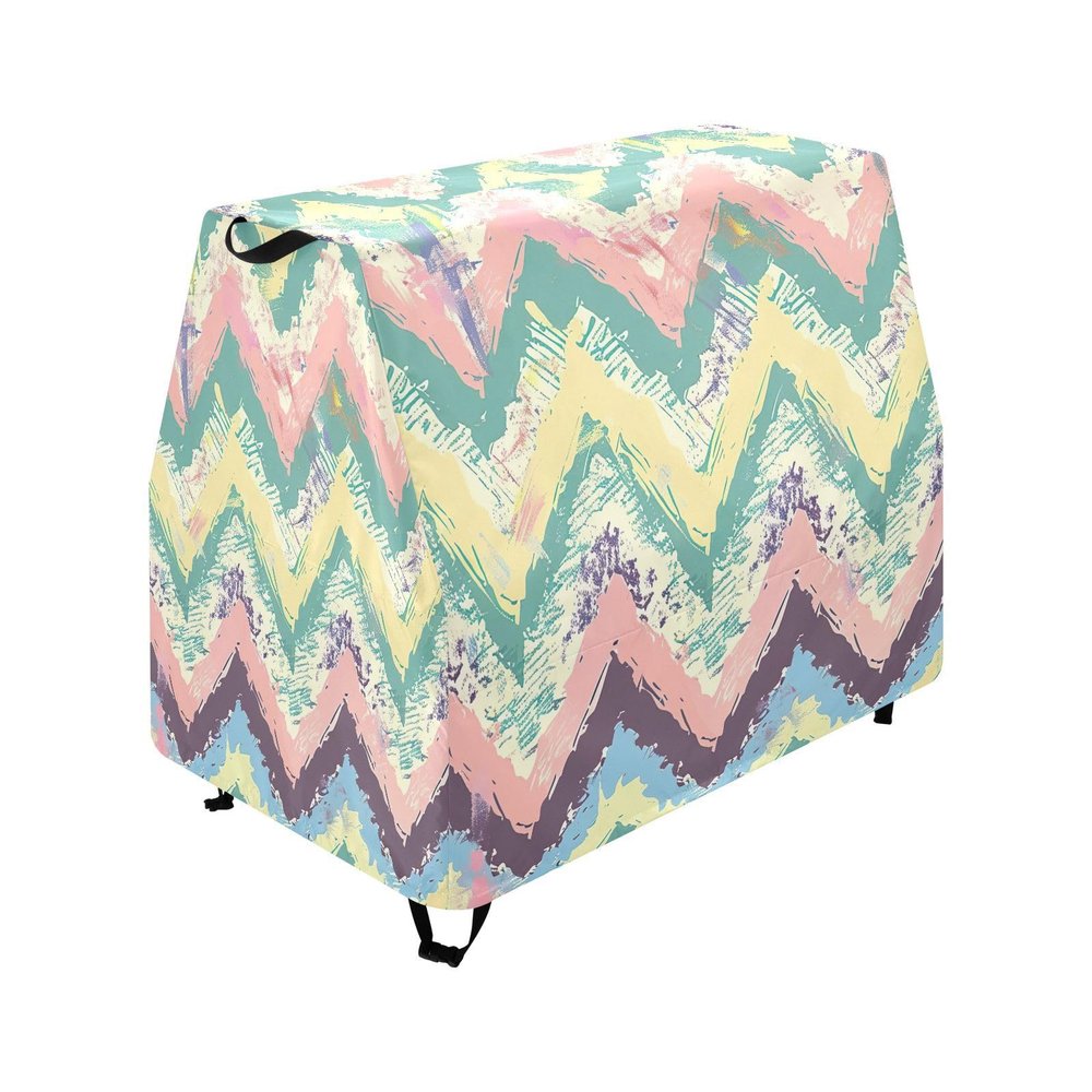 Wajiw Chevron Pattern Water Table Cover for Step2 Rain Showers Splash Pond Water Table Waterproof Anti-UV Dust Proof Outdoor Toys Cover-Cover only