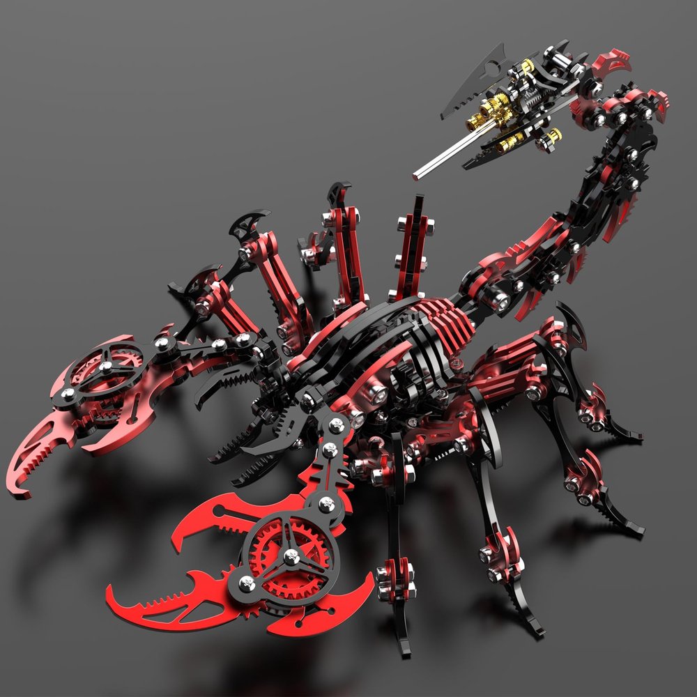 3D Metal Puzzles for Adults Mechanical Scorpion Model Kit, 3D Metal Models for Adults to Build with Tools, DIY Toys Gifts for Adults Men Women, Desk Decoration Toy