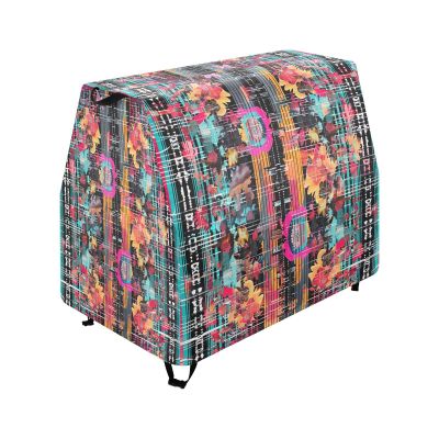 Wajiw Floral Stripes Water Table Cover for Step2 Rain Showers Splash Pond Water Table Waterproof Anti-UV Dust Proof Outdoor Toys Cover-Cover only