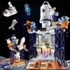 Hitish 2-in-1 Rocket Launcher and Space Shuttle Toys Model for Kids Ages 3-12, Aerospace STEM Building Toys with Mini Projector, Spaceship Educational Toys Gifts for Boys Girls view 1