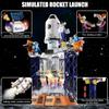 Hitish 2-in-1 Rocket Launcher and Space Shuttle Toys Model for Kids Ages 3-12, Aerospace STEM Building Toys with Mini Projector, Spaceship Educational Toys Gifts for Boys Girls view 3