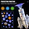 Hitish 2-in-1 Rocket Launcher and Space Shuttle Toys Model for Kids Ages 3-12, Aerospace STEM Building Toys with Mini Projector, Spaceship Educational Toys Gifts for Boys Girls view 4
