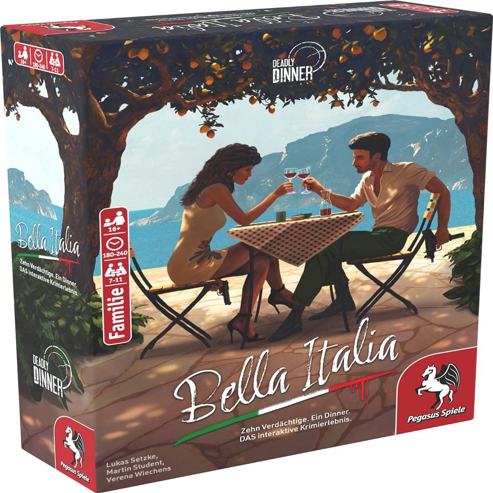 Pegasus Spiele Deadly Dinner - Bella Italia: Murder Mystery Game for Adults, 18+