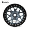 Chanjorlin 1.9 RC Crawler Beadlock Wheels Rims Aluminum Alloy 12mm Hex 1/10 Mud Slingers Hubs for 1:10 Rock Car Axial SCX10 Tamiya CC01 D90 RR10 RC4WD Gen8 Traxxas TRX4 1.9" Tires 4PCS (Titanium) view 4