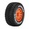 Dantenron 1/10 1/8 Truck Wheels and Tires 12mm 14mm 17mm Hex OD 4.41" RC Short Course Tires for 1:8 1:10 Off Road Truck Car Traxxas Slash 2WD 44 Rc4wd Arrma Senton Axial Losi Redcat 4PCS (Orange) view 4
