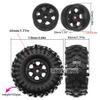 Dantenron 1.9 Rock Crawler Mud Tires And Plastic Wheels Rims OD 118mm 1/10 RC Rubber Grappler hubs Tyres With Foam For 1:10 Crawler Car Tamiya CC01 Traxxas TRX4 Axial SCX10 II RC4WD Gen8 4PCS (Yellow) view 2