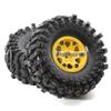Dantenron 1.9 Rock Crawler Mud Tires And Plastic Wheels Rims OD 118mm 1/10 RC Rubber Grappler hubs Tyres With Foam For 1:10 Crawler Car Tamiya CC01 Traxxas TRX4 Axial SCX10 II RC4WD Gen8 4PCS (Yellow) view 4
