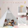 86" H Larger Teepee Play Tent, Huge Foldable Teepee Indoor with Star Light, Large Tall Outdoor Canvas Teepee Tent for Adults, 5 Sides Wide Open Front Beach Teepee Without Door Flaps view 2