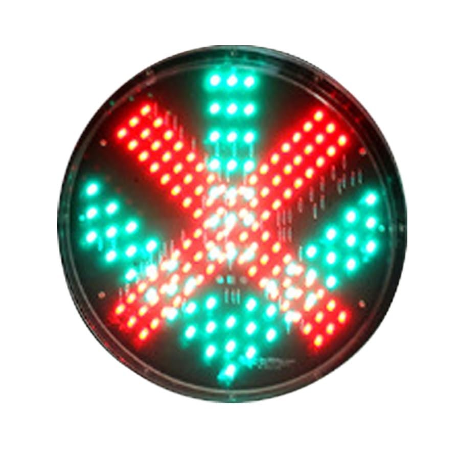 JGUOLIANG Traffic Light Lamp, Traffic Lights, LED Red and Green Indicator Light, Waterproof Ip68 Red Fork Green Arrow Signal Light, 12v/24v Led Traffic Light Stop(Model 300 12V,Common Positive)