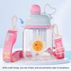 27oz Toddler Water Bottle, Tritan Sports Water Bottle with Straw, Plastic Water Bottle with Soft Strap, Kids Water Bottle for School, Includes Fruit Infuser Strainer, Leak-Proof, BPA Free, Blue view 3