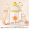 27oz Toddler Water Bottle, Tritan Sports Water Bottle with Straw, Plastic Water Bottle with Soft Strap, Kids Water Bottle for School, Includes Fruit Infuser Strainer, Leak-Proof, BPA Free, Yellow view 3